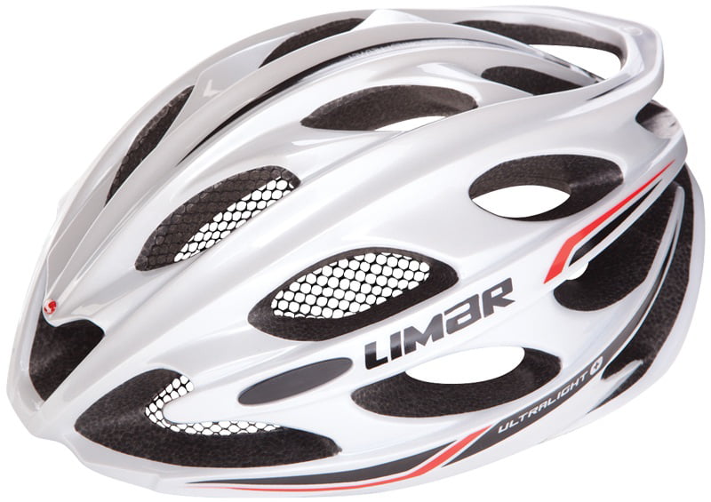 Sizes M Limar Ultralight L 240g White/Red Road Cycling Helmet 