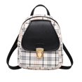 thumbnail image 2 of Mochila pequeña para mujer diseño a cuadros 19 pulgadas hebilla de metal minimochila para mujer hombro ajustable para el trabajo Anggrek Otros, 2 of 7