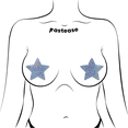 thumbnail image 2 of Everyday Reusable: Glittering Silver Star Reusable Nipple Pasties by Pastease® Everyday, 2 of 3