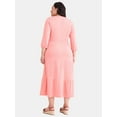thumbnail image 2 of Terra & Sky Women's Plus Tiered Smocked Knit Maxi Dress, Sizes 0X-4X, 2 of 4