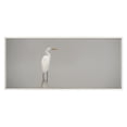thumbnail image 2 of Kate and Laurel Sylvie Great White Egret Framed Canvas Wall Art by Crystal Lynn Collins, 18x40 White, Scenic Animal Wall Decor Piece, 2 of 6
