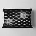 thumbnail image 2 of Designart White Waves Fractal Pattern - Abstract Throw Pillow - 12x20, 2 of 5