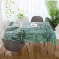 thumbnail image 6 of Tropical Palm Leaves Rectangle Tablecloth, Dust Proof Anti Wrinkle Wipeable Table Cloth Tabletop foration of Dinner Kitchen Wedding Holiday Party 60"x90" Decor Gift, 6 of 7