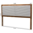 thumbnail image 6 of Baxton Studio Iden Modern and Contemporary Light Grey Fabric Upholstered and Walnut Brown Finished Wood King Size Headboard, 6 of 9