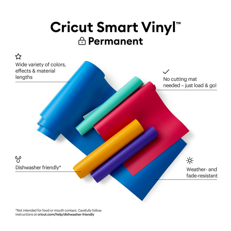 Cricut Black Permanent Smart Vinyl 13 x 252 Inches