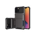 thumbnail image 3 of iPhone 13 Pro Case, Mantto Wallet Cover 5 Credit Card Slots Holder Flip Hidden Hard Rugged Dual Layer PC & TPU 2 in 1 Protection Hybrid Tough Back Armor Phone Skin For Apple iPhone 13 Pro, Gray, 3 of 9