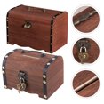 thumbnail image 3 of 2 cajas de madera vintage para guardar tesoros, organizadores de alcancías, cajas de ahorro, 3 of 7