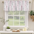thumbnail image 2 of 2 Pack Valances for Window, Pink Grey Botanical Short Curtains for Kitchen Bedroom Living Room, Spring Floral Summer Farmhouse Rod Pocket Small Window Treatment Valance Drapes 42 x 12 Inch, 2 of 8