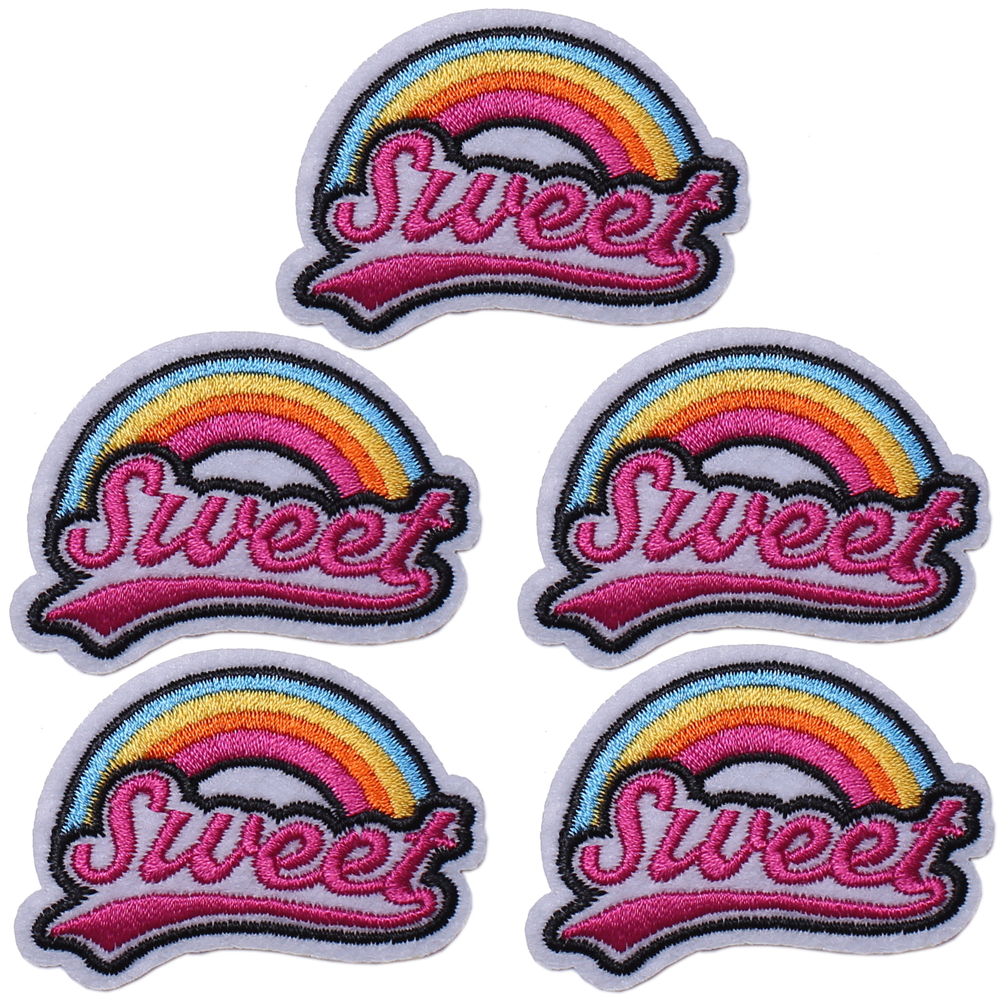 Colorful Rainbow Unicorn Assorted Iron-On Patches Patches for Jeans DIY Embroidery Patches with Unique Designs Jackets and Backpacks