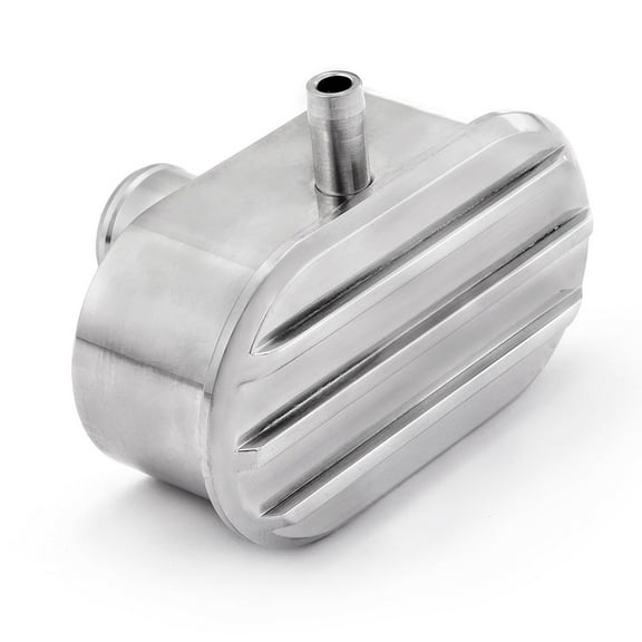 Speedmaster PCE309.1019 Classic Finned Valve Cover Aluminum Breather Cap, 1" Grommet & PCV Vent Tube