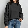 thumbnail image 3 of CUSTG Ladies Hoodless Pullover Lightweight Stylish Knit Long Sleeve Crewneck Unlined Casual Everyday Wear Top Sweatshirt, 3 of 4