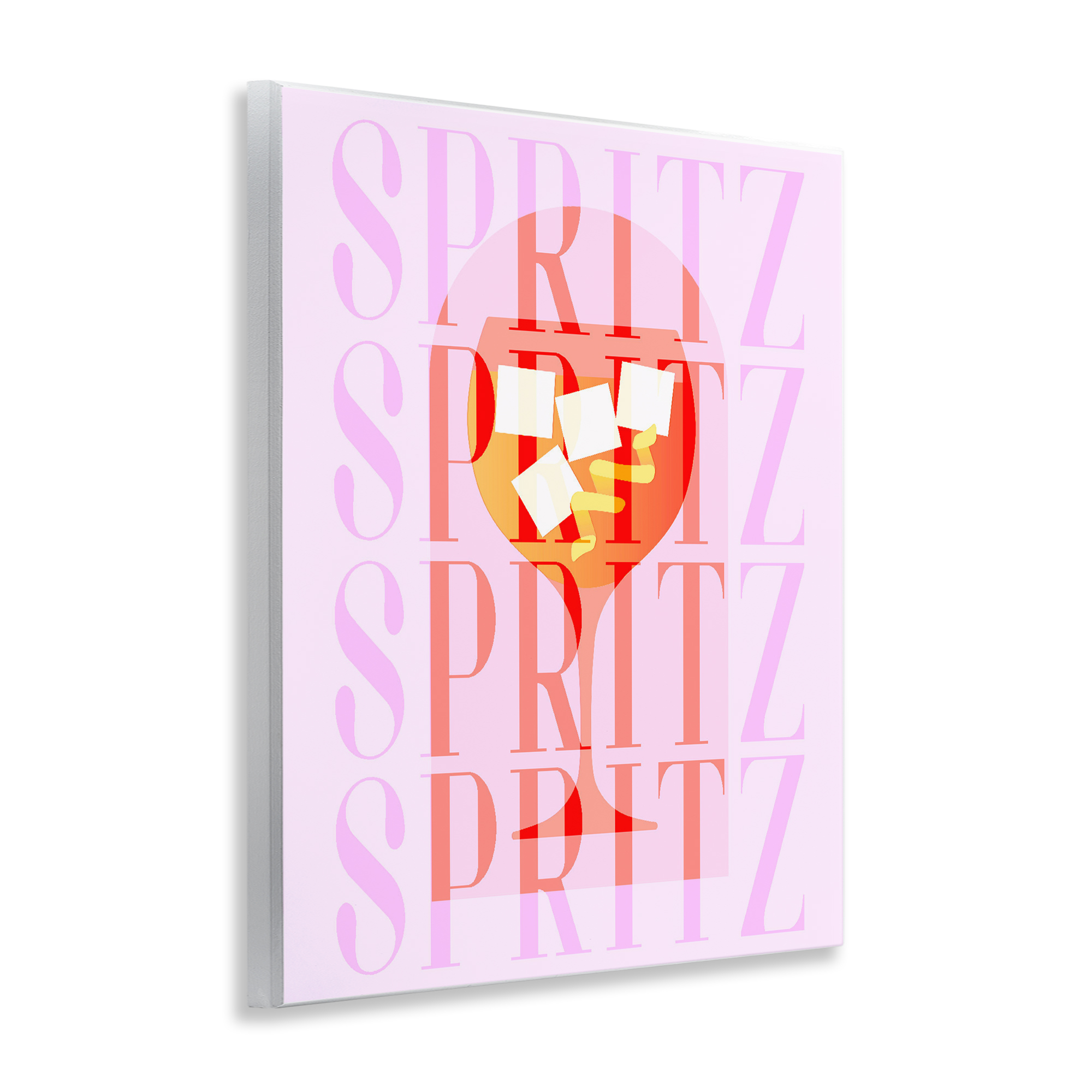 Retro Pastel Spritz Wall Plaque Art, design by Lil' Rue