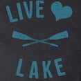 thumbnail image 3 of CafePress - Live Love Lake - Women's Long Sleeve Charcoal Gray Pajamas, 3 of 3