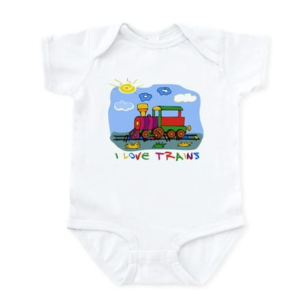 

CafePress - I Love Trains Infant Bodysuit - Baby Light Bodysuit