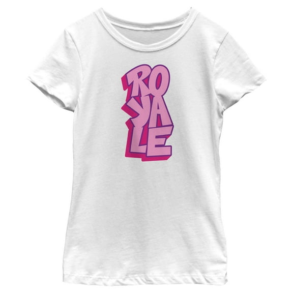 Girl's Fortnite Pink Royale  Graphic Tee White X Large