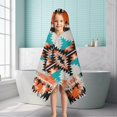 thumbnail image 6 of Colorful Geometric Triangle Diamond Pattern Hooded Bath Towel，50"x30" for Ages 3 To 12 Kids, Quick Dry Lightweight Soft Microfiber Hood Beach Towel Cover Up for Kids, 6 of 7