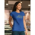 thumbnail image 2 of Labour Day Gold Calligraphy Shaped T-Shirt Women -Image by Shutterstock, Female x-Large, 2 of 4