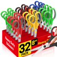 thumbnail image 1 of Juego de tijeras BURVAGY, 8 pulgadas, 32 unidades, multiusos, para oficina y hogar, 1 of 9