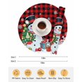 thumbnail image 6 of 13 Inch Round Placemats Set of 6, Red Plaid Snowman Christmas Non Slip Heat Insulation PP Table Mats, Gifts Xmas Tree Winter Snowflake Washable Place Mats for Kitchen Dining Party Table Decor, 6 of 7