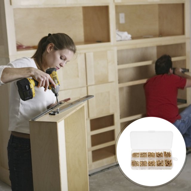 BRIGHTFUFU 500 Pcs Inserts Filetés Antidérapants Stables pour Meubles en Pin et Fibre