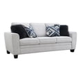 thumbnail image 2 of Furniture of America Aimee Modern Chenille Track Arm Sofa with Pillows, Light Gray, 2 of 14