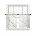 thumbnail image 6 of White Gold Marble Sheer Curtains for Living Room Bedroom Modern Farmhouse Abstract Patterned Sheer Curtains 45 Inch Long 2 Panels Set Light Filtering Curtain Window Treatments Drapes for Dining Room, 6 of 6