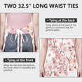 thumbnail image 6 of Pioneer Flower Floral Print Pattern Apron-Garden Aprons for Women with Pockets-Cotton Linen Waterproof Kitchen Cooking Gardening Aprons Adjustable for Kitchen,Cooking,BBQ and Salon 33x27 Inch, 6 of 7