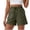 Army Green, variant on snilers Bermuda Shorts for Women Cotton Linen Cargo Summer Casual Elastic High Waisted Drawsting Shorts Beach Vacation Clothes XXL