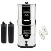 Big Berkey BK4X2 Countertop Water Filter System with 2 Black Berkey Elements and 2 Fluoride Filters