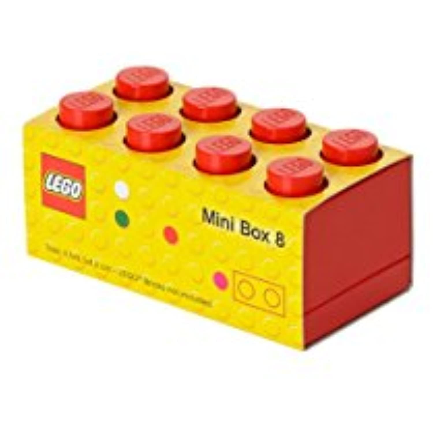 Lego Box with Blue Handle Bright Red