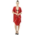 thumbnail image 3 of Bimba Women Lightweight Georgette Waterfall Shrug Asymmetrical Hem Open Front Coverup, 3 of 9