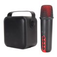 thumbnail image 4 of Mini máquina de Karaoke Set Altavoz Bluetooth portátil con 1 micrófono inalámbrico para fiesta en casa KTV negro, 4 of 5