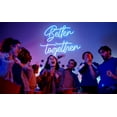 thumbnail image 4 of Better together Neon Sign for Wall Decor, 15.7x12.6 inch Dimmable Switch Blue Art Signs Led Neon Light for Wedding, Engagement, Valentines Day, Birthday, Holiday Party, Home Banquet Decoration, 4 of 7