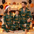 thumbnail image 6 of mgoYE Halloween Family Matching Pajamas Set Button Down Pumpkin Print, 6 of 9