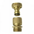 thumbnail image 1 of LEFU for Brass Garden Hose Quick Connector 3/4 Inch Easy Connect Fitting Set Heavy Duty Solid Construction Rustproof 200 PSI Water Pressure Compatible with for Standard Hoses 2 Pieces, 1 of 6