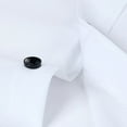 thumbnail image 3 of Jinda Men's Soft Button Down Shirt Long Sleeve Dress Shirt Formal Fashion Summer Cotton Spandex Button Up Shirt White 14.5, 3 of 4