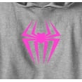 thumbnail image 2 of Boy's Spider-Man: Across the Spider-Verse Spider-Gwen Logo Pull Over Hoodie Athletic Heather Medium, 2 of 4