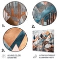 thumbnail image 3 of Designart "Mountains in Rose Gold Metallic Tones V" Minimalism Landscape Metal Art Living Room, 3 of 5
