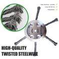 thumbnail image 1 of Steel Wire Brush Cutter Trimmer Head Grass Brush Cutter String Trimmer Replacement For Moss Rust Removal, 1 of 8