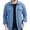 #Light Blue, variant on DPTALR Men's Casual Solid Color Turndown Collar Long Sleeve Shirt with Pockets,Gray,Big and Tall Men XL