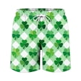 thumbnail image 6 of LEKWK St. Patrick's Day Trunks for Men Breathable Mesh Liner Clover Graphic Print Swim Shorts Adjustable Drawstring Beach Pants Festival Party Wear Outfits, 6 of 6