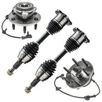 Detroit Axle - 4WD Front Wheel Bearing Hubs CV Axles for Chevy GMC Silverado Sierra Avalanche Suburban Yukon XL 1500 Tahoe Cadillac Escalade EXT ESV Replacement Wheel Bearing & Hubs CV Axles 6 Lugs