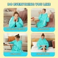 thumbnail image 5 of Wearable Blanket Hoodie for Kids, Flannel Sherpa Fleece Blanket Sweatshirt, 5 of 6