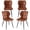 Brown, variant on Dining Chairs Set of 4, Modern Synthetic Leather Upholstered Kitchen Chairs with Ergonomic Seat Metal Legs for Dining Living Room Home, Grey