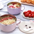 thumbnail image 4 of Stainless Instant Noodle Bowl With Lid And Handle Portable Instant Noodle Artifact For Workers In Student Dormitories, 4 of 8