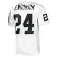 thumbnail image 3 of Men's Mitchell & Ness Charles Woodson White Las Vegas Raiders 2002 Authentic Throwback Retired Player Jersey, 3 of 3
