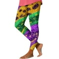 thumbnail image 3 of lcziwo Christmas Clearance, Mardi Gras Leggings for Women 2025 Carnival Outfits Gym Casual High Waist Yoga Pants Trendy Funny Mask Graphic Stretchy Tights Multicolor L, 3 of 4