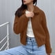thumbnail image 5 of AUNVITO Women's Casual Fleece Jacket with Stand Collar and Zipper Design Stylish and Comfortable Outerwear, 5 of 9