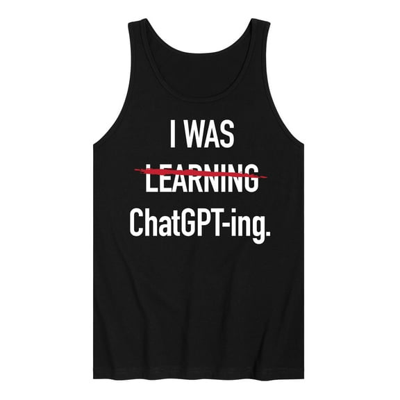 Instant Message - I Was Learning Chatgpting - Men's Jersey Tank Top