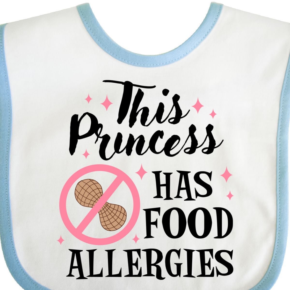 This Princess has Allergies Embroidered Baby Pull-Over Bib Gift Girl Allergy 